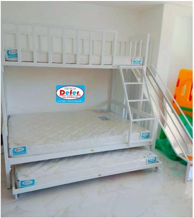 เตียงเหล็ก Defer 3 ชั้น + สไลเดอร์